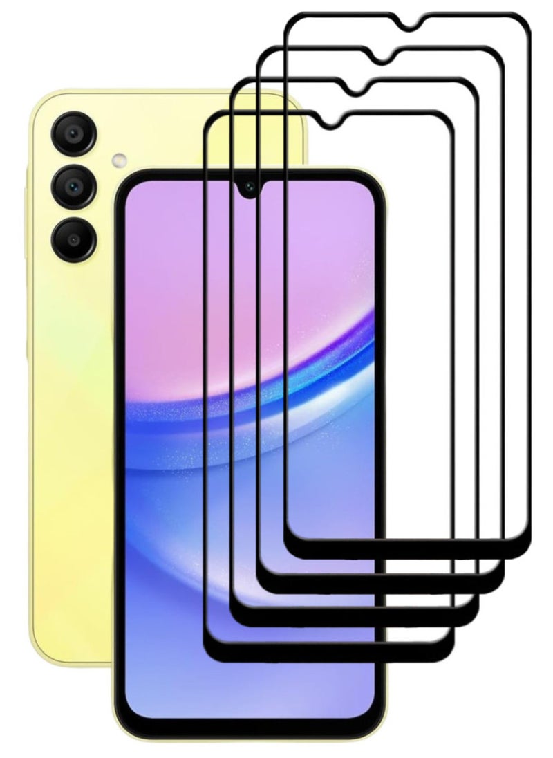 ACLIX 4 Pieces Antistatic ESD Dustproof Premium Quality High Definition Tempered Glass Screen Protector Designed For Samsung Galaxy A15 - Image 1