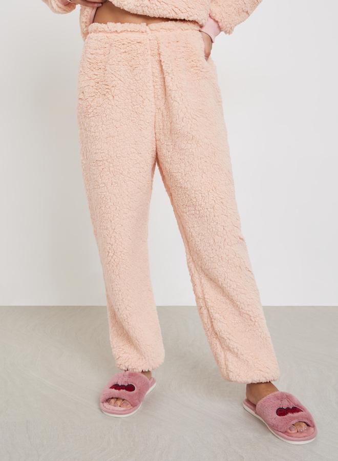 Styli Peach Fleece Hoodie and Long Pyjama Set - Image 4