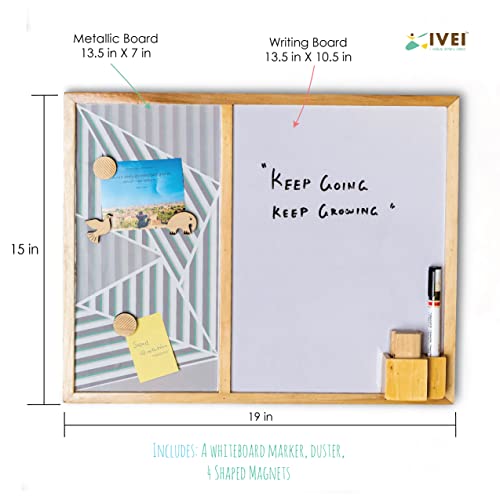 IVEI Metal Board with White Writing Board - Green - Image 4