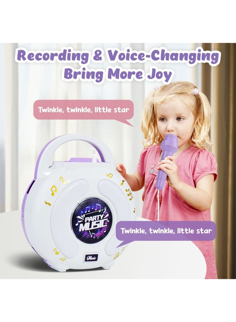 SOLARAE Kids Karaoke Machine with 2 Microphones, Karaoke Machine for Kids Age 4-12, Play Microphone for Kids Ages 3-5, Toddler Microphones Toy for Singing, Great Birthday Gift for Boys, Girls - Image 4