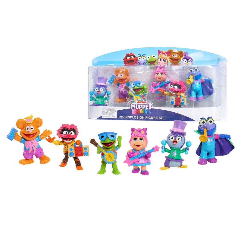 Just Play Disney Junior 2.5-inch Muppet Babies 6-Piece Rocksplosion Figure Set, Pretend Play, Kids Toys for Ages 3 Up by Just Play - Image 1