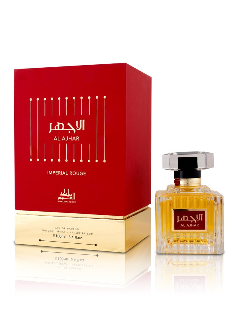 Mamlakat Al Oud Al Ajhar Imperial Rouge Eau De Parfum for Unisex, 100ml | Luxurious Sweet & Floral Fragrance with Coconut, Jasmine & Vanilla  - Image 1