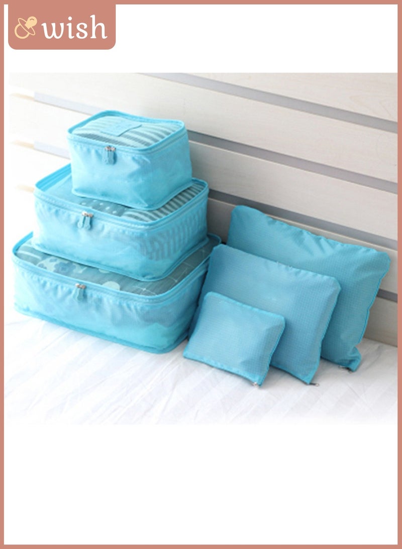 Wish 6-Piece Travel Packing Cubes,Traveling Accessories,Luggage Packing Organizers Set,Waterproof Laundry Bag,Storage Bag for Travel,Breathable Mesh  - Image 4