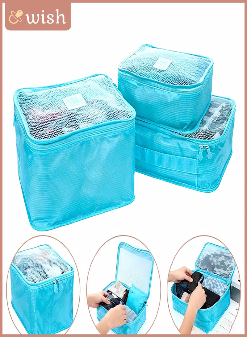 Wish 6-Piece Travel Luggage Organizer Set, Waterproof Packing Cubes and Laundry Bags, Travel Accessories - Image 3