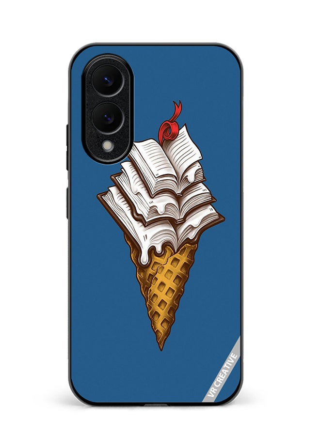 Protective Case Cover For Samsung Galaxy S25 Edge Book Icecream Design Multicolour