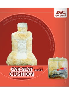 Seat Protection More Comfortable Beige & White 2 Piece Set 2 Piece Set Car Seat Cushion Universal Size Light Weight