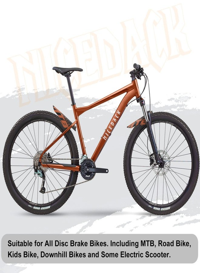 NICEDACK Mudguards Mountain Bike, 2 Pieces Mudguard Fit 20-29 Inch MTB Mudguard Front and Rear Compatible Bicycle Splash Guard (Orange) - Image 4