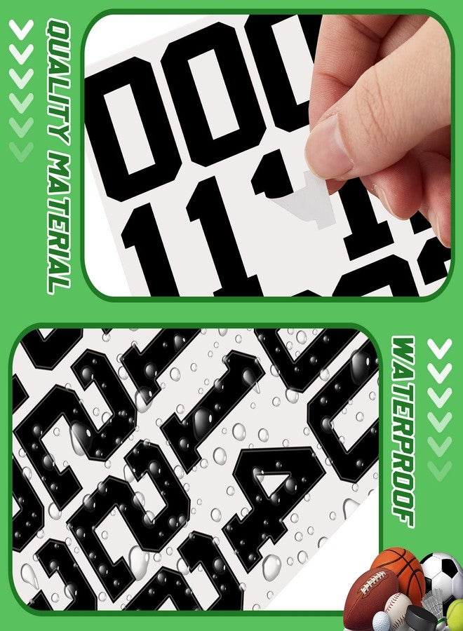 Epakh 102 Pcs Sports Helmet Numbers Sticker 1.25 Inch Vinyl Helmet Numbers Decals Self Adhesive Hockey Stickers for Baseball, Hockey, Football, Lacrosse, Batting(Black) - Image 4