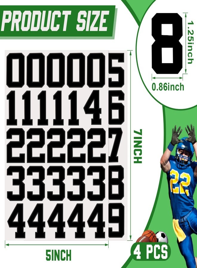 Epakh 102 Pcs Sports Helmet Numbers Sticker 1.25 Inch Vinyl Helmet Numbers Decals Self Adhesive Hockey Stickers for Baseball, Hockey, Football, Lacrosse, Batting(Black) - Image 3