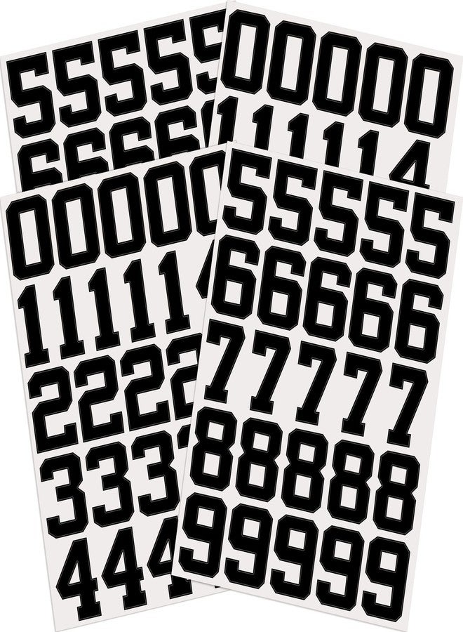 Epakh 102 Pcs Sports Helmet Numbers Sticker 1.25 Inch Vinyl Helmet Numbers Decals Self Adhesive Hockey Stickers for Baseball, Hockey, Football, Lacrosse, Batting(Black) - Image 1