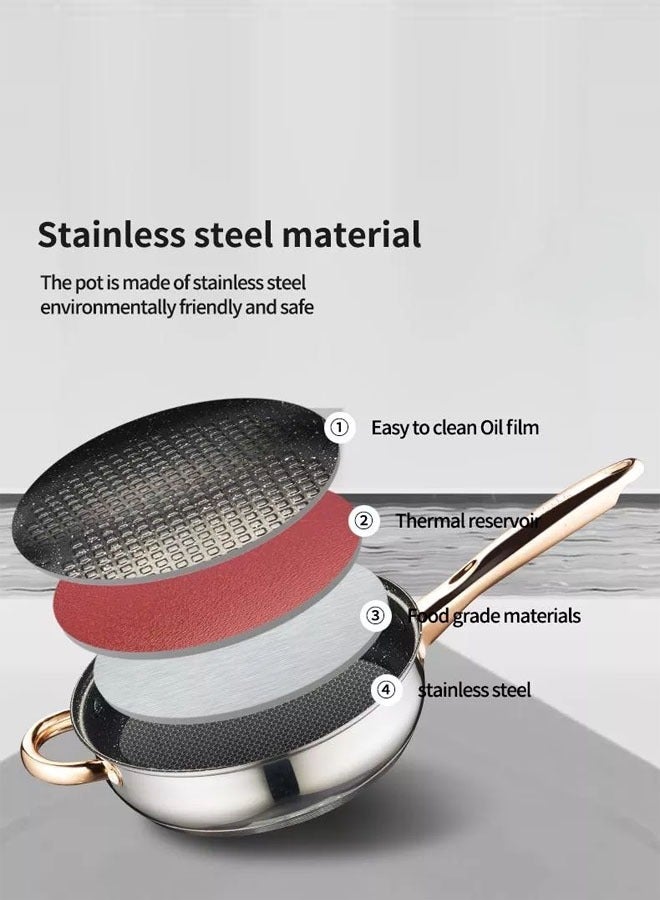 KLNAMAEAAN Set of 5 Cookware Set - Stainless Steel Pots, Kettle, Kitchen Utensils Set with Tempered Glass Lid - Image 5