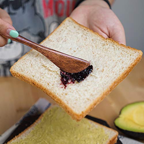 findTop 6 Pack Wooden Butter Knife, findTop 6 Inch Condiment Knives Wood Super Handy Kitchen Utensils Peanut Jelly Spreader - Image 4