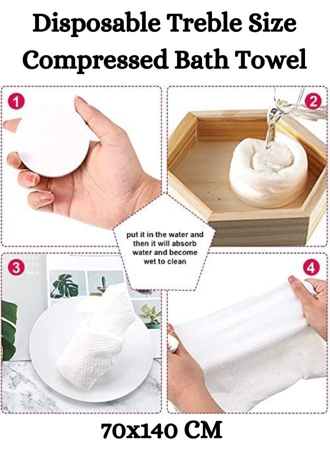 daroge 100% Vegetable Fibred Disposable Compressed Bath Towel 70x140CM - Image 2