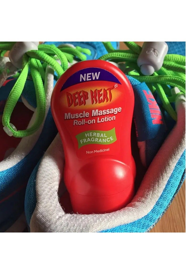 DEEP HEAT Muscle Massage Roll-on Lotion, 3 x 50ml Muscles Pain Relief - Image 2