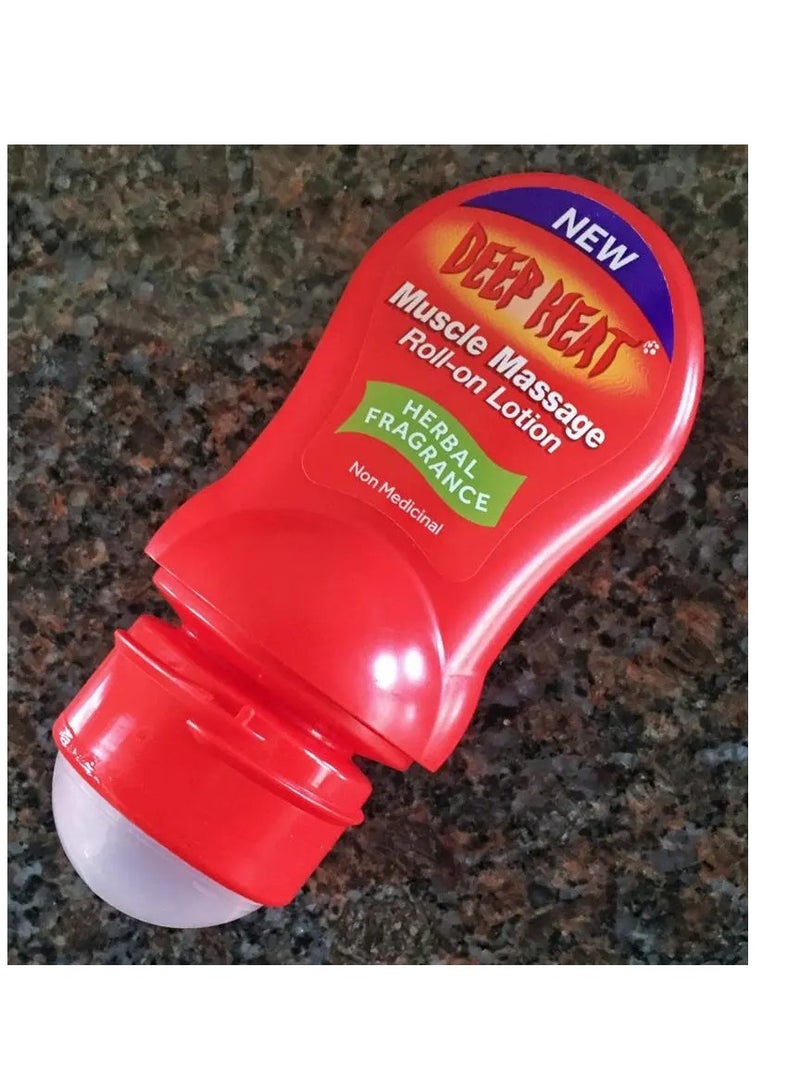 DEEP HEAT Muscle Massage Roll-on Lotion, 3 x 50ml Muscles Pain Relief - Image 3