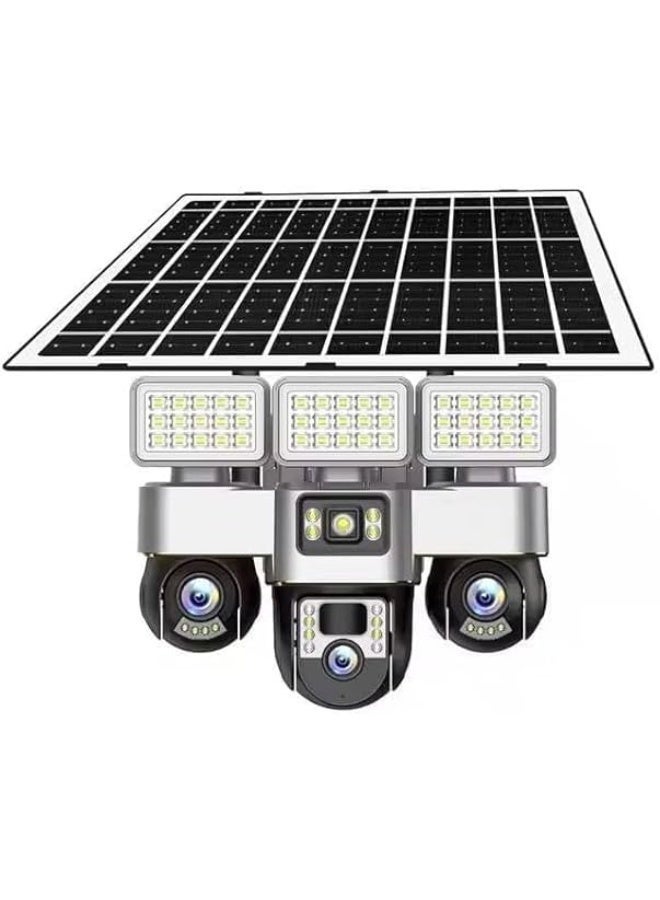 ELTRAZONE V380 Pro 4G Solar Security Camera with Triple PTZ Lens, 360° Rotation, Night Vision, 4K Ultra HD, IP66 Waterproof, Mobile App Control, and Solar-Powered Long-Lasting Operation - Image 1