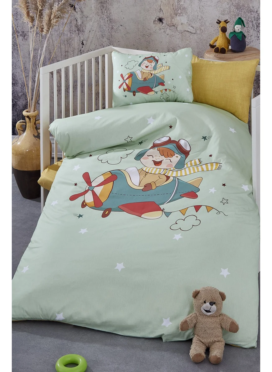 Bonjardin Home Pilot Digital Printed 3D Cotton Baby Duvet Cover Set