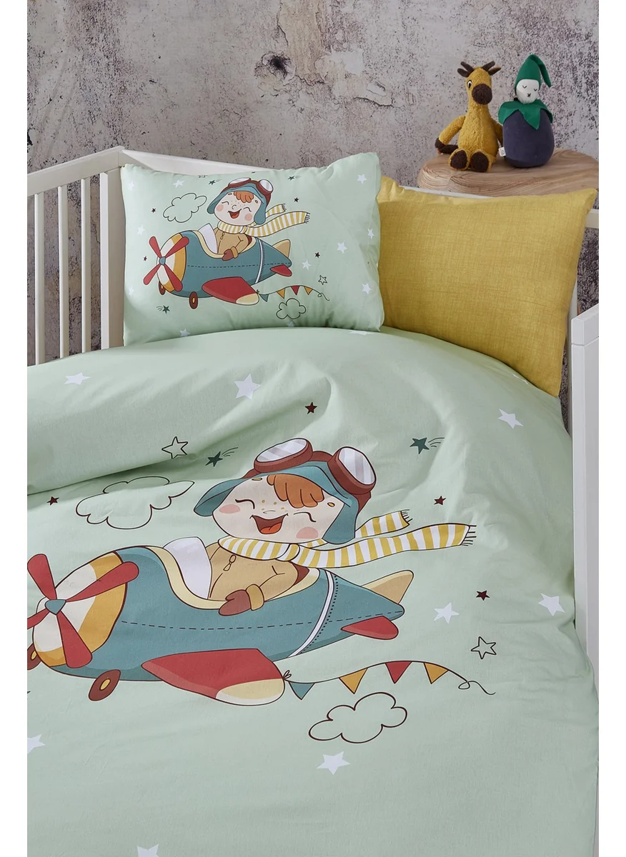 Bonjardin Home Pilot Digital Printed 3D Cotton Baby Duvet Cover Set