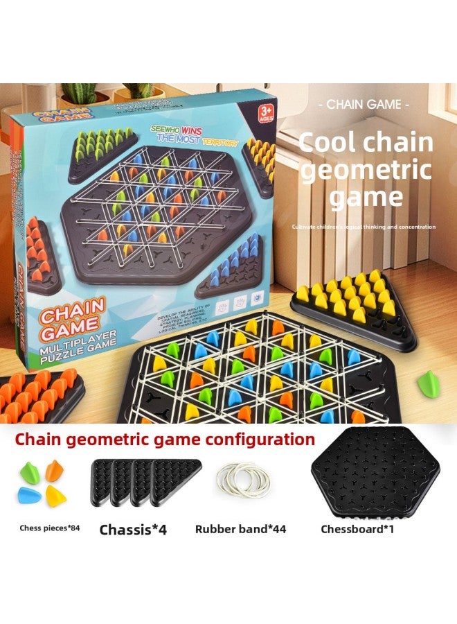 Chain Chess Cross-border Table Games Parent-child Interactive Games Exercise Children's Logical Thinking Educational Toys Triangle Chess