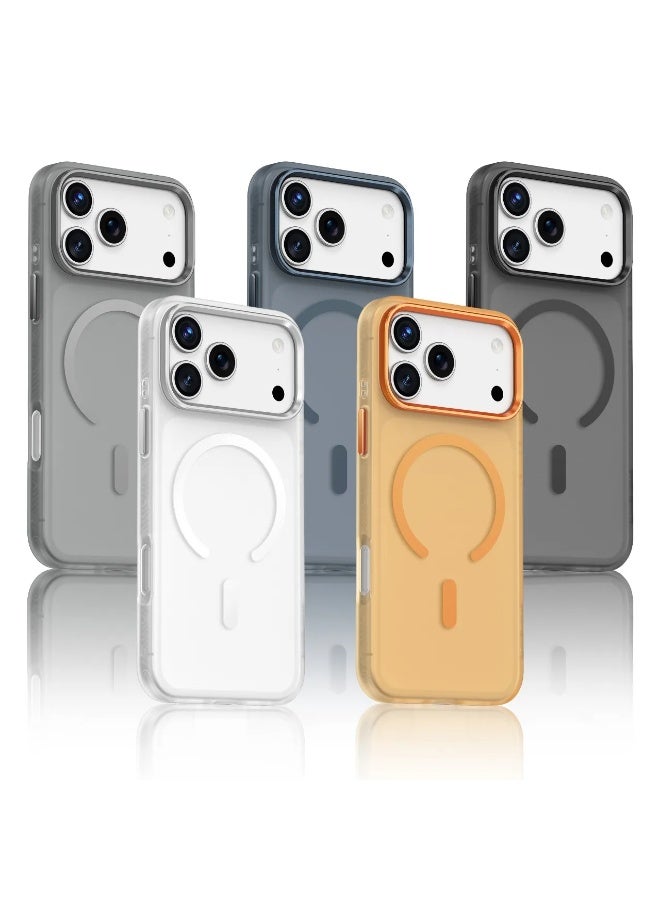 GREEN LION iPhone 17 Pro Max Matte MagSafe X Case / Metal Buttons / Camera Protection / iP 17 Pro Max MagSafe Cover - Silver Titanium - Image 3