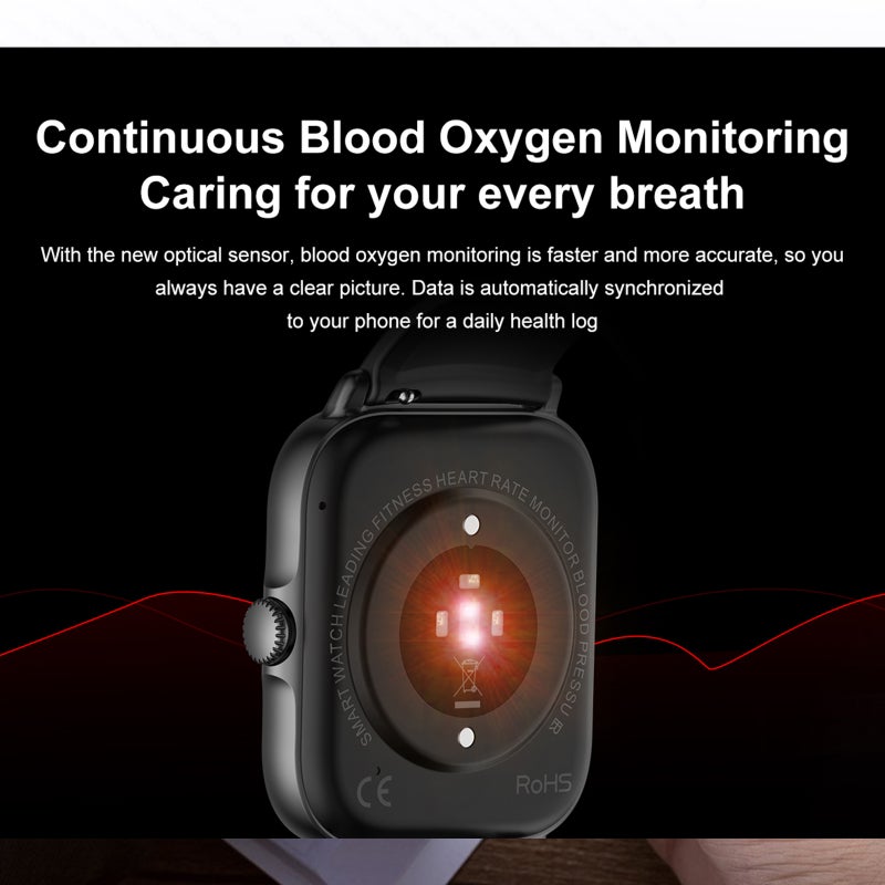 T12 Bluetooth-Call Smartwatch Men Women 1.81inch Full Touch Screen Blood Pressure Sports Fitness Waterproof Smart watch - Image 3