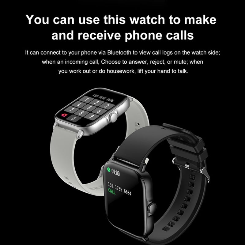 T12 Bluetooth-Call Smartwatch Men Women 1.81inch Full Touch Screen Blood Pressure Sports Fitness Waterproof Smart watch - Image 5