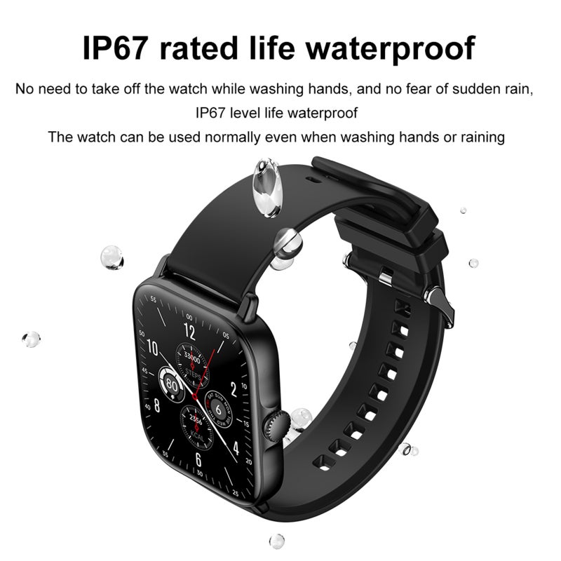 T12 Bluetooth-Call Smartwatch Men Women 1.81inch Full Touch Screen Blood Pressure Sports Fitness Waterproof Smart watch - Image 4