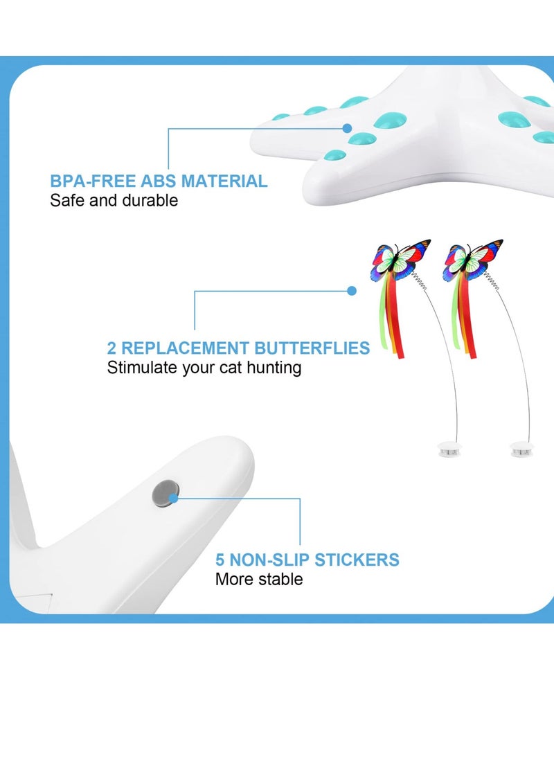 Generic - Interactive Cat Toy, Fluttering Butterfly, Moving Ambush Feather, 360 Degree Rotating Automatic Cat Toys for Indoor Cats, Electronic Butterfly Kitten Toys with Sensor Switch - Image 1
