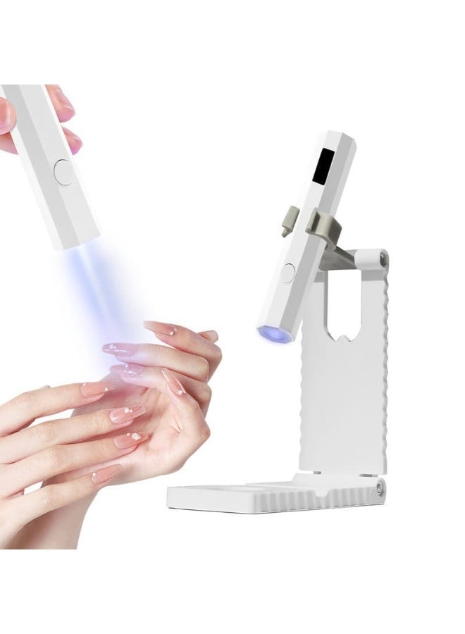 Walpck UV LED nail lamp for manicure, 180mAh, portable design, USB charging, white - Image 1