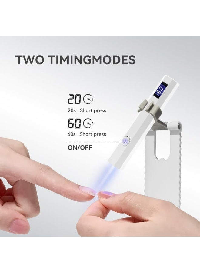 Walpck UV LED nail lamp for manicure, 180mAh, portable design, USB charging, white - Image 3