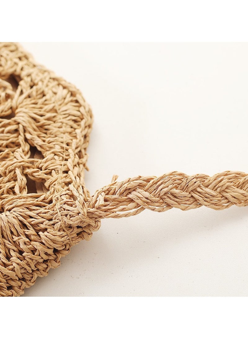 KUYING New Minimalist Octagonal Hollow Crossbody Grass Woven Bag  - Image 2