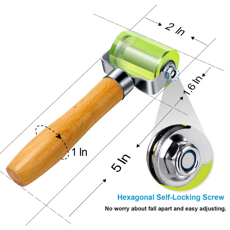 LUMITECO Bearings Equipped Automotive Car Audio Sound Deadening Application Wheel Roller, Heat Abatement Mat Wallpaper Application PU Smoothing Tool Seam Roller - Image 3