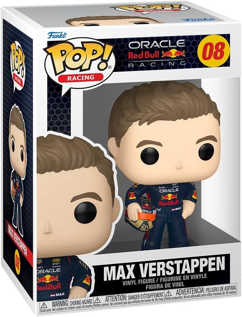Funko تمثال فينيل ماكس فيرستابن من فنكو بوب! ريسينغ مع خوذة - مجموعة ريد بول ريسينغ - Image 1
