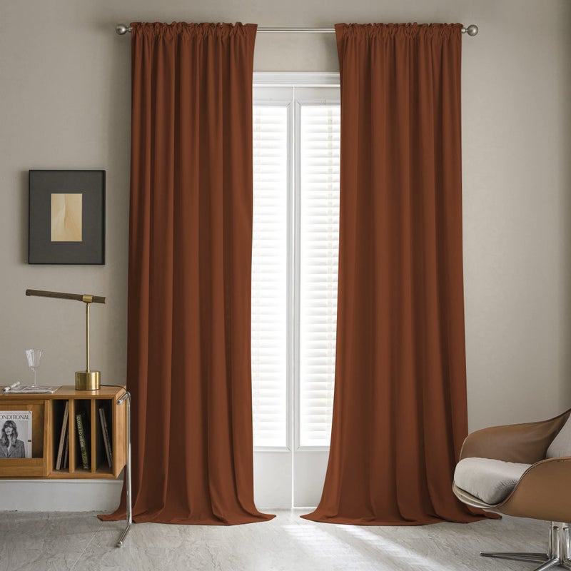 Mumfas Burnt Orange Back Tab Stertains 52x63 2 لوحات - Image 2