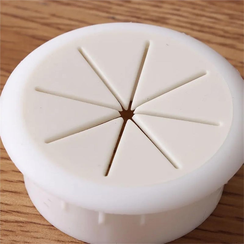 White 50mm Desk Cable Grommet 20 Pack Wire Organizer Hole Cover For Office Furniture - Image 4