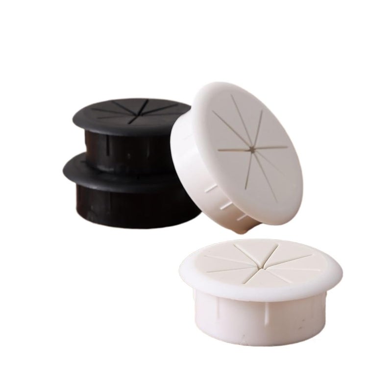 White 50mm Desk Cable Grommet 20 Pack Wire Organizer Hole Cover For Office Furniture - Image 2