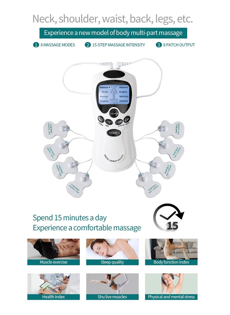 Generic Electric Massage Instrument EMS Tense Machine Pulse Massager Tens Acupuncture Electrical Muscle Stimulator for Neck Back Body  - Image 4