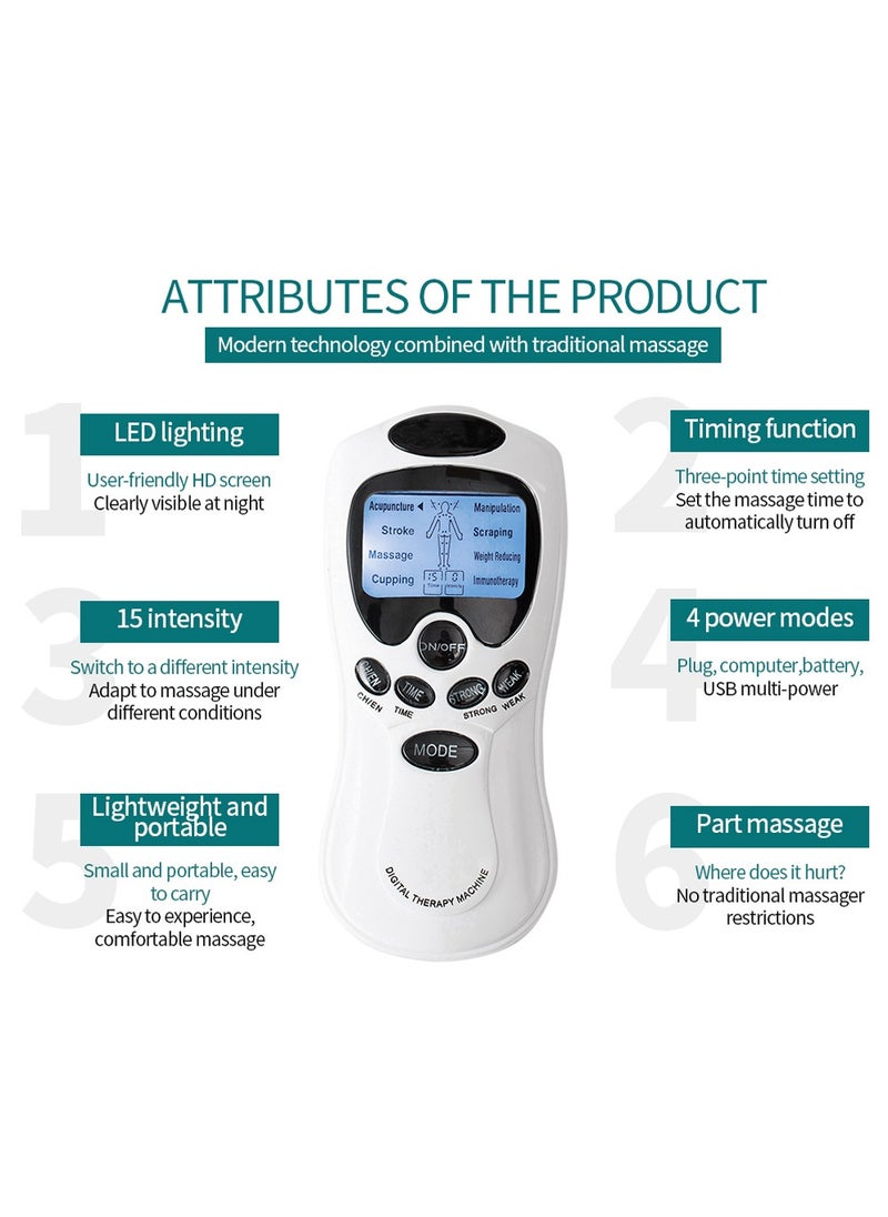 Generic Electric Massage Instrument EMS Tense Machine Pulse Massager Tens Acupuncture Electrical Muscle Stimulator for Neck Back Body  - Image 2
