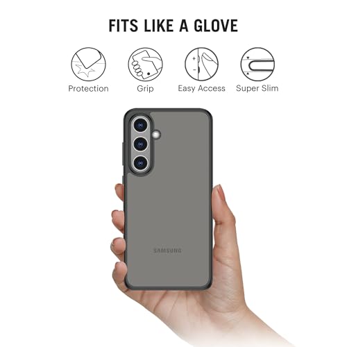 DailyObjects Case for Samsung Galaxy S25 Plus, Black Frosted Slim Shockproof Back Cover - Image 3