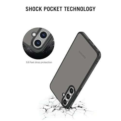 DailyObjects Case for Samsung Galaxy S25 Plus, Black Frosted Slim Shockproof Back Cover - Image 2