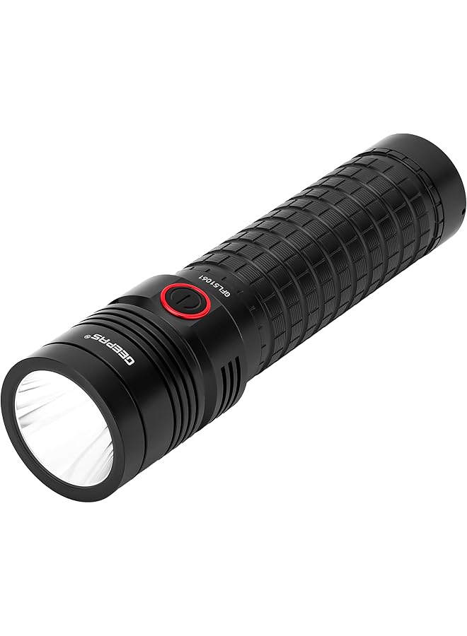 GEEPAS GFL51061 Rechargeable LED Flashlight Hyper Bright Cool White Light Portable Torch High Beam LED Flashlight - Image 1