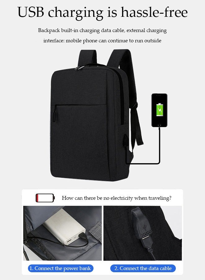 DUNISO Travel Laptop Backpack，Portable Business Bag，Water Resistant Durable，With USB charging port and Multiple Spacious Compartments, for 15.6 inch Laptops，for Work, Outdoor, Travel, Camping - Image 5