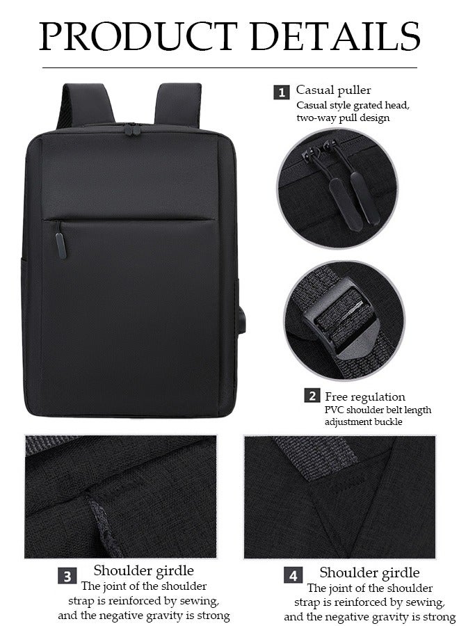 DUNISO Travel Laptop Backpack，Portable Business Bag，Water Resistant Durable，With USB charging port and Multiple Spacious Compartments, for 15.6 inch Laptops，for Work, Outdoor, Travel, Camping - Image 4