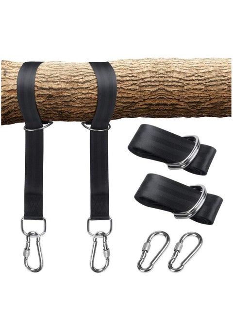 5ft Tree Swing Hammock Rope Kit, 2000 lbs Capacity - With Locking Carabiners & Carry Pouch, Easy Setup