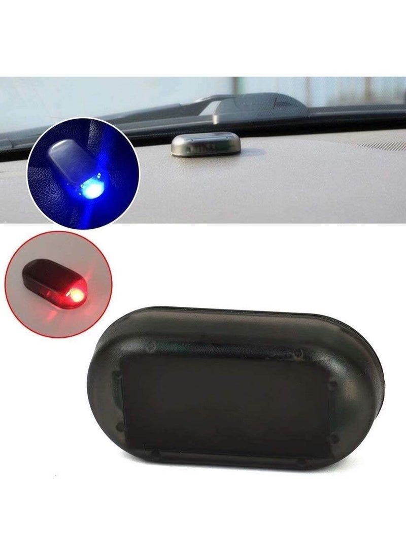 Generic 2pcs Car Solar Power Simulated Dummy Alarm Warning Theft LED Flashing Security Light Lamp (Blue + Red)  - Image 4