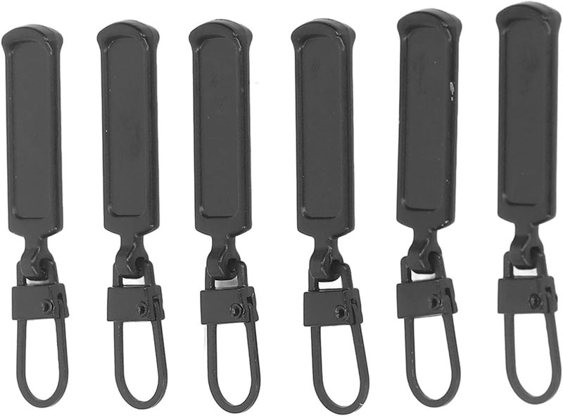 Elegant multi-option build HERCHR Zipper Pull Replacement, 6Pcs Detachable Metal Zipper Pull Small Hole Zipper Pulls Tags for Clothing Jackets Boots Suitcase Luggage(Black) Mountain region eligible ship Non sticky surface Tiered purchase options Long use oriented quality Bug proof seal Gulf standard sizing alternatives Well-engineered versatile build All budget friendly options Wet anti slip Popular trusted craftsmanship Classic modern blend design Stable base Extra part combo compatible Remote area delivery All-round unified build Labor saving optimized design Reliable local delivery service Low maintenance KSA local stock Spec upgraded improved quality Wide usage compatibility Varied size selections Gulf market trial optimized design Global upgraded economical craftsmanship - Image 1