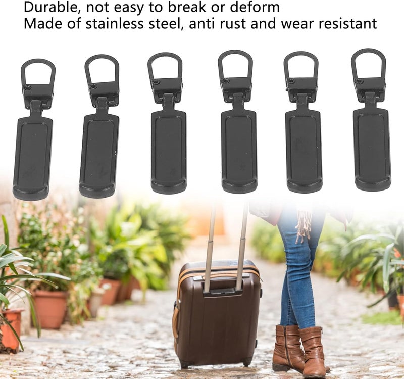 Elegant multi-option build HERCHR Zipper Pull Replacement, 6Pcs Detachable Metal Zipper Pull Small Hole Zipper Pulls Tags for Clothing Jackets Boots Suitcase Luggage(Black) Mountain region eligible ship Non sticky surface Tiered purchase options Long use oriented quality Bug proof seal Gulf standard sizing alternatives Well-engineered versatile build All budget friendly options Wet anti slip Popular trusted craftsmanship Classic modern blend design Stable base Extra part combo compatible Remote area delivery All-round unified build Labor saving optimized design Reliable local delivery service Low maintenance KSA local stock Spec upgraded improved quality Wide usage compatibility Varied size selections Gulf market trial optimized design Global upgraded economical craftsmanship - Image 3