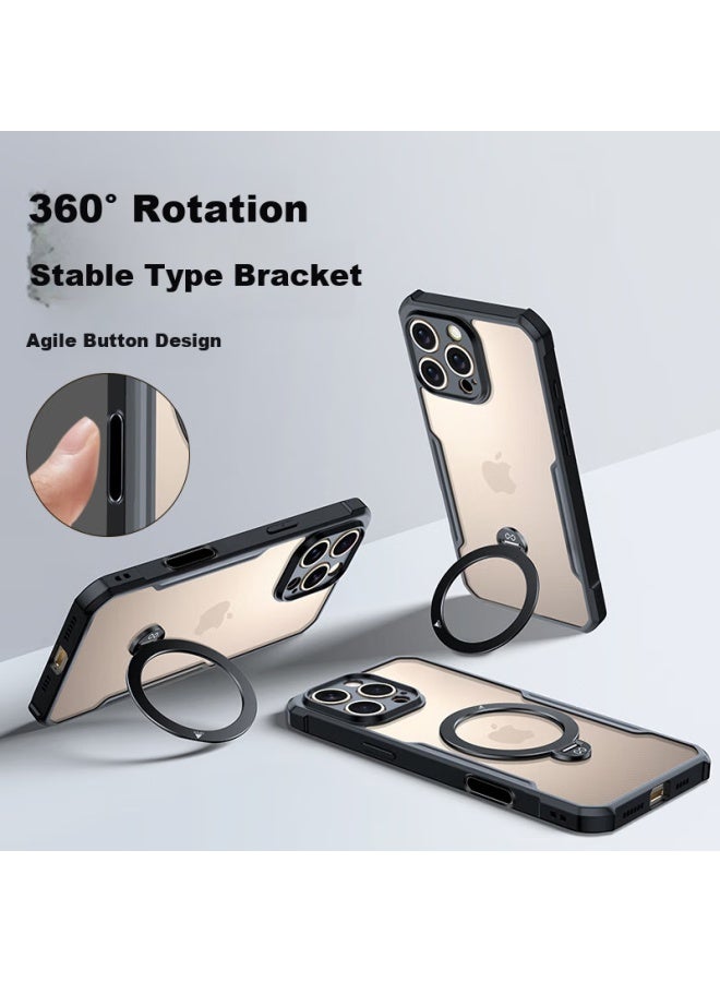Xundd 360° Rotating Camera Button Apple 16 Pro Max Phone Case Iphone 16 Pro Max Full Coverage Protective Cover Anti-fall Magnetic Adsorption Bracket Protective Shell - Image 4