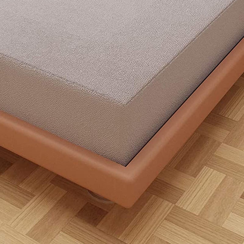 INDIA FURNISH India Furnish Terry Waterproof Mattress Protector with Elastic Skirting Queen Size Grey 72x60 - Image 2