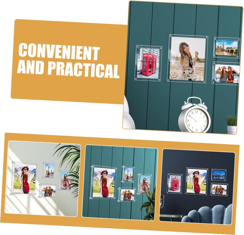 Acrylic Photo Frame Xl Wall Mount Picture Holder Decorative Photo Display for Home and Office - Image 4